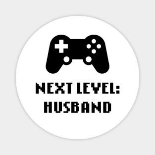 Next Level: Husband (Groom / Wedding / Black) Magnet